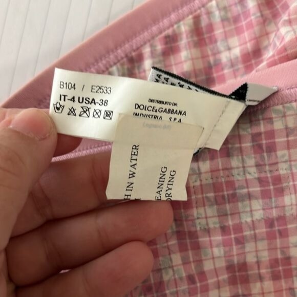 Dolce & Gabbana Beachwear Pink Floral Triangle Bow Bikini - Picture 11 of 12